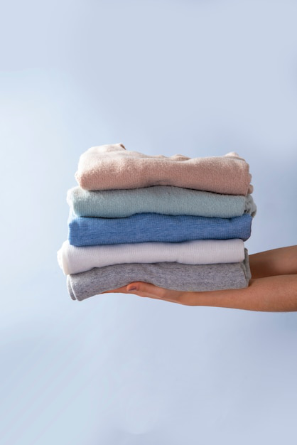 Neatly folded clothes